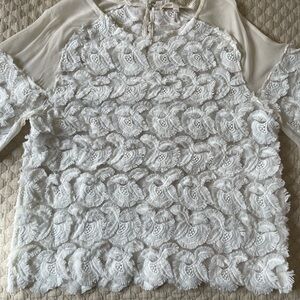 Maje Elegant White Lace Women's Top